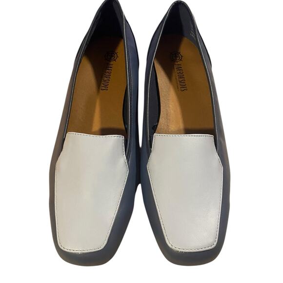 Harborsides Libbie Womens Loafers 11M Blue Black Faux Leather Slip On Shoes - Picture 5 of 9